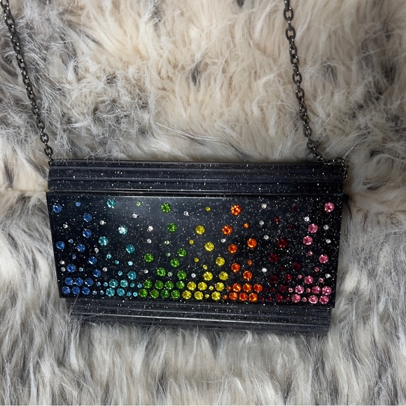 Kurt Geiger London Crystal Embellished Party Envelope Clutch.